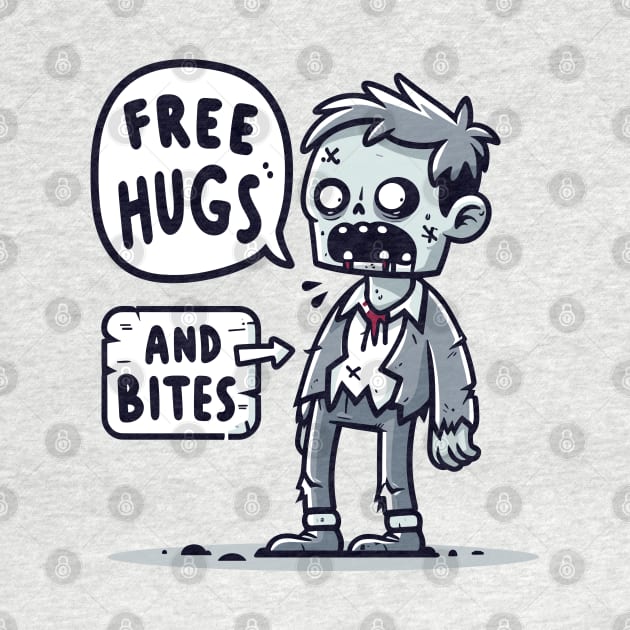 Free hugs and bites - Zombie by PrintSoulDesigns